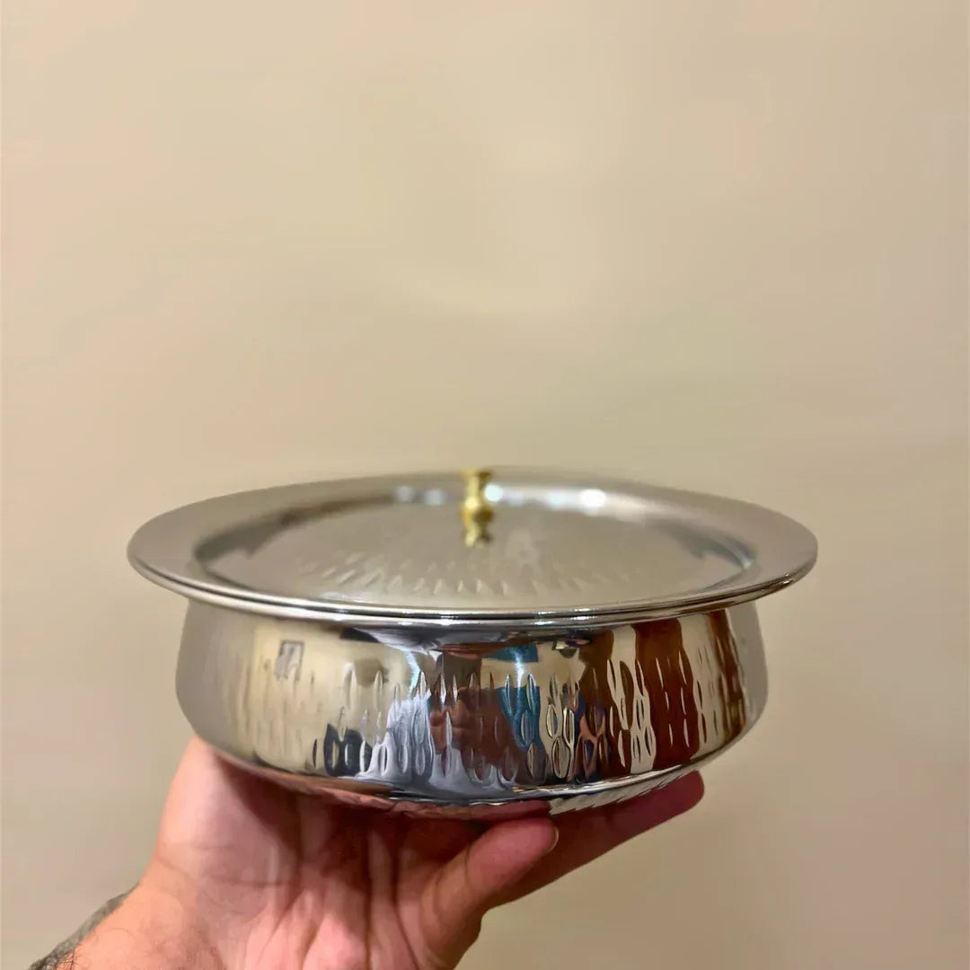 Textured Karahi - Stainless Steel - Gharaana