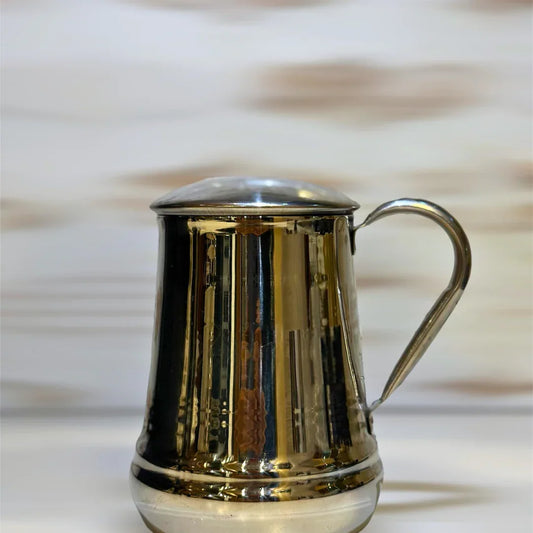 Mug With Cover - Stainless Steel - Gharaana