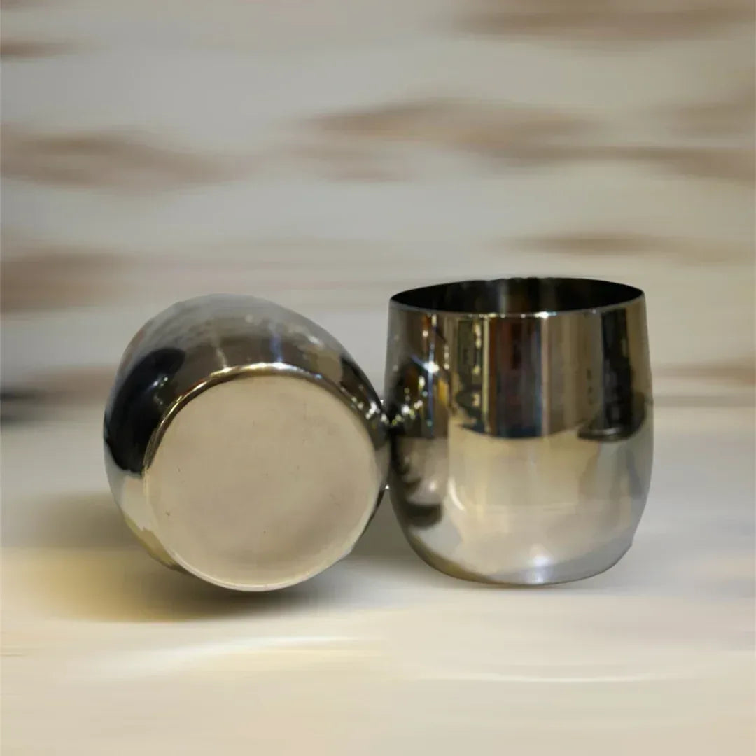 Round Glass - Stainless Steel - Gharaana