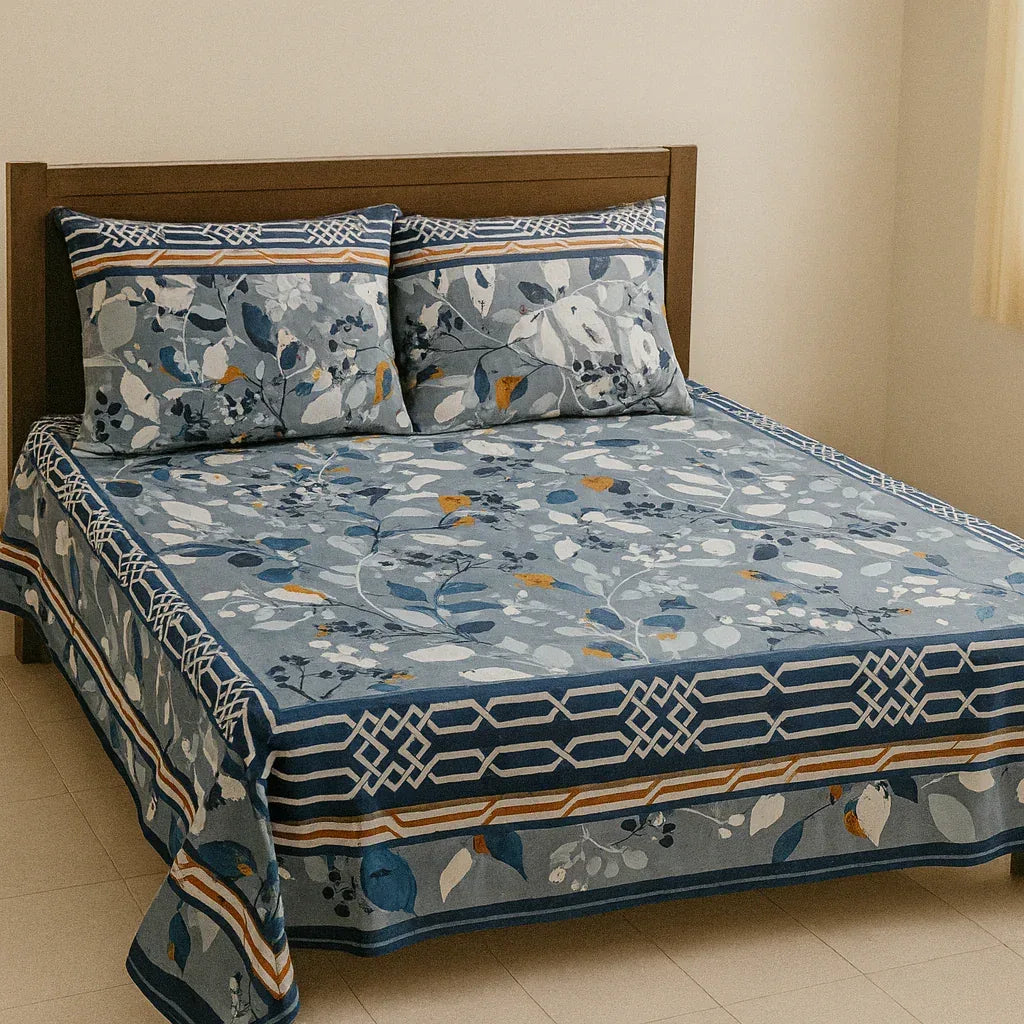 Royal Grid - Bedsheet - Gharaana