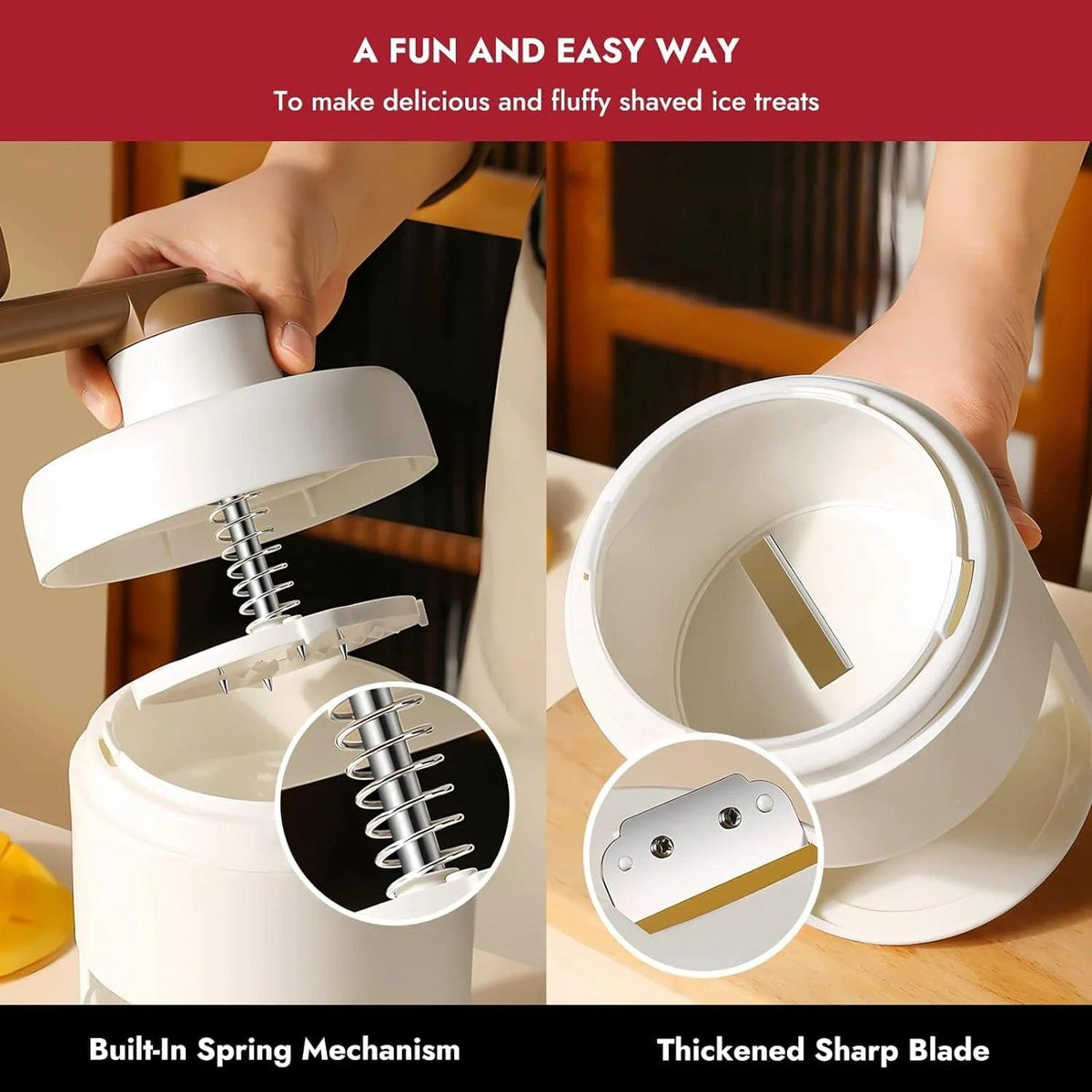 Manual Ice Crusher – Portable Ice Shaver
