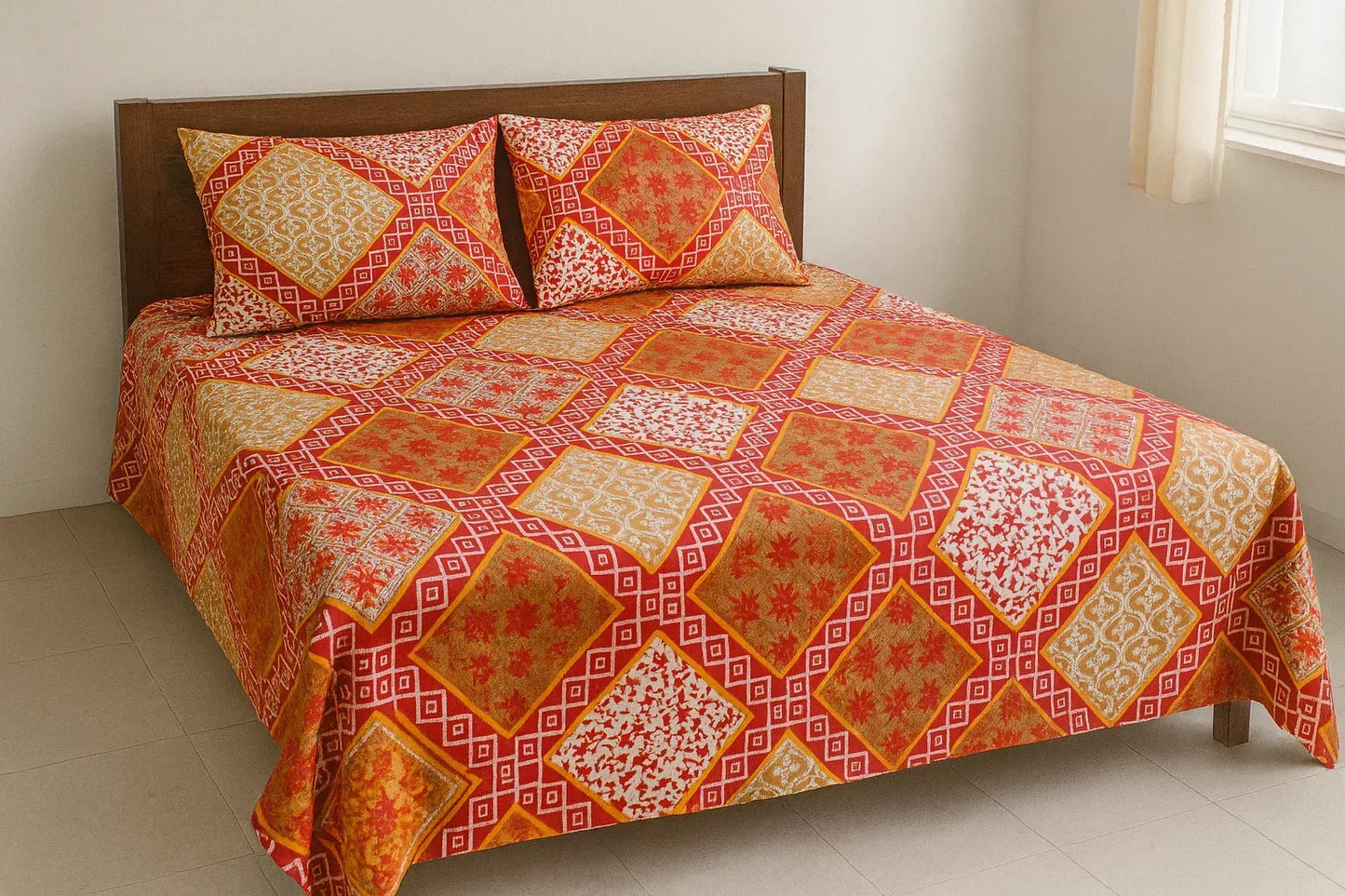 Ajrak - Bedsheet - Gharaana