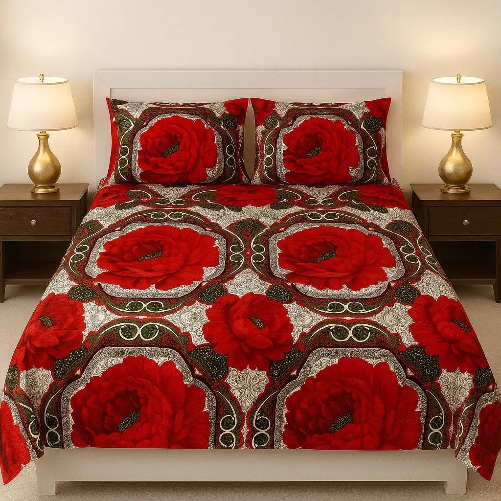 Maroon Muse - Bedsheet - Gharaana