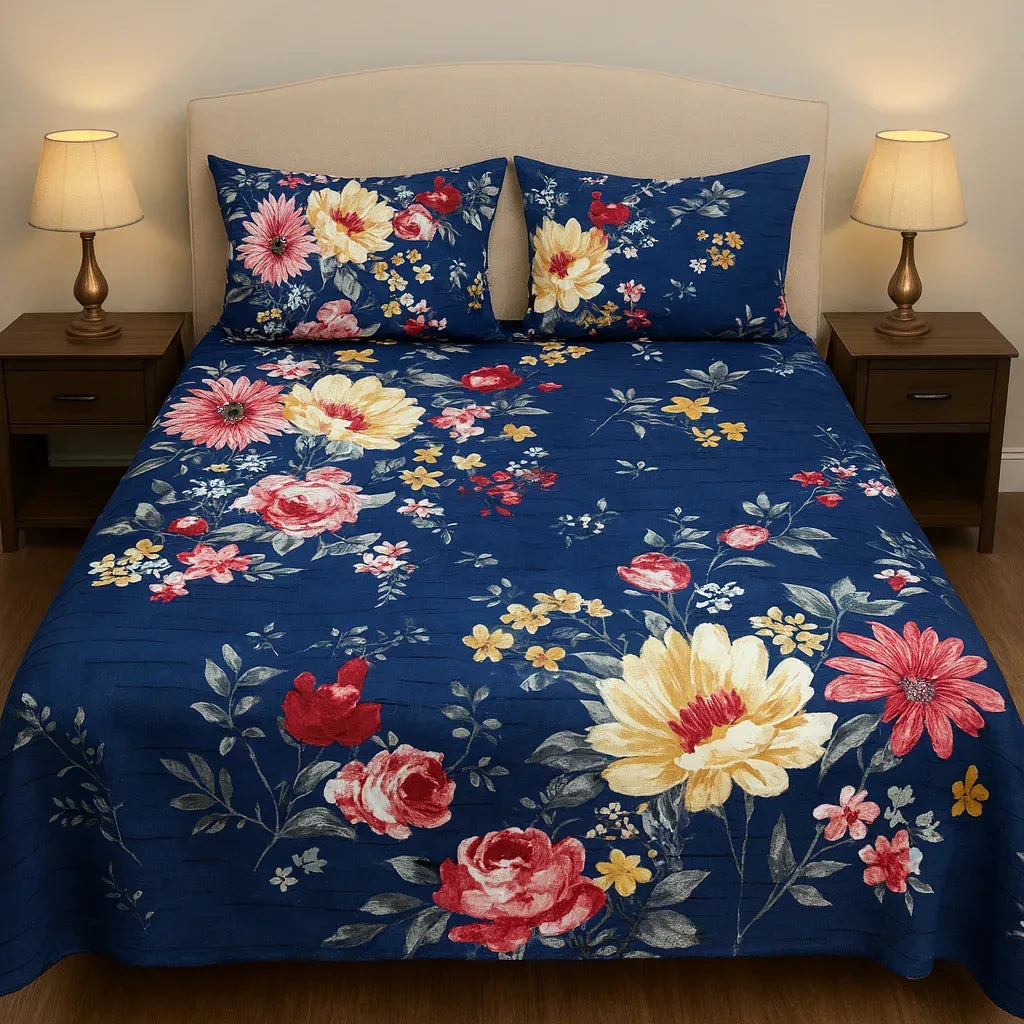 Floral Grace - Bedsheet - Gharaana