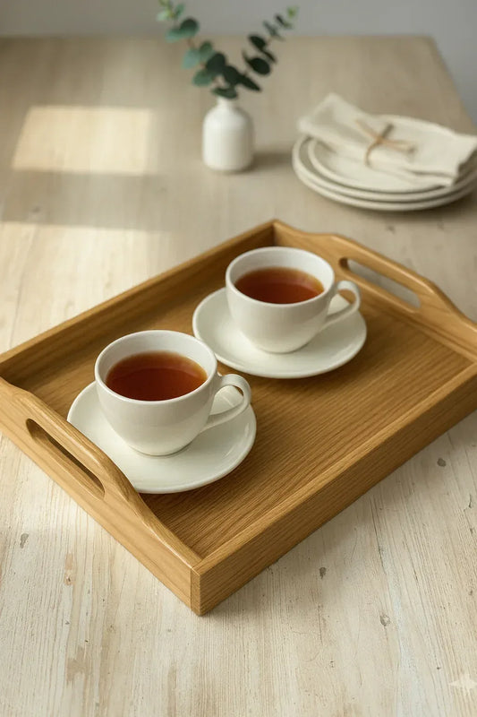 Wooden Tray Set of 3 With Handles - Gharaana