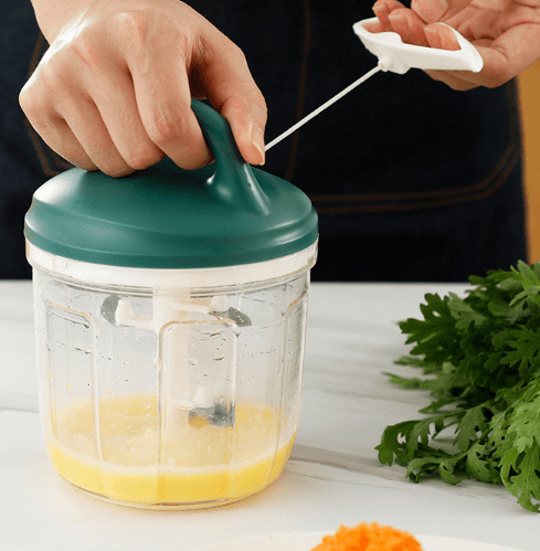 Kitchen Rope Chopper | Hand Chopper Machine – 2 in 1 Manual Meat & Vegetable Cutter with Mixer