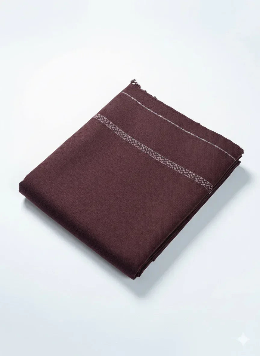 Maroon Wool Shawl - Men - Gharaana