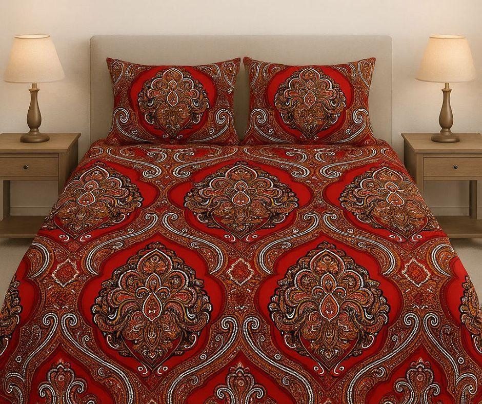 Red Crown - Bedsheet - Gharaana