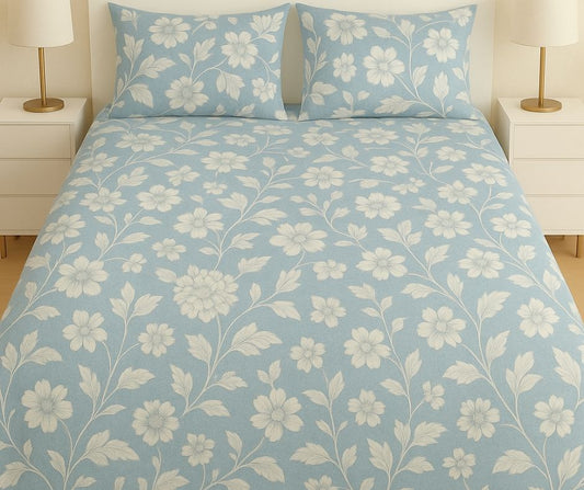 Blue Blossom - Bedsheet