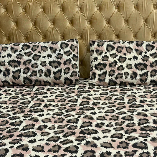 Cheetah Printed - Bedsheet - Gharaana