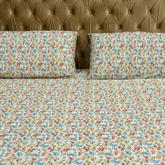 Leaves Abstract - Bedsheet - Gharaana