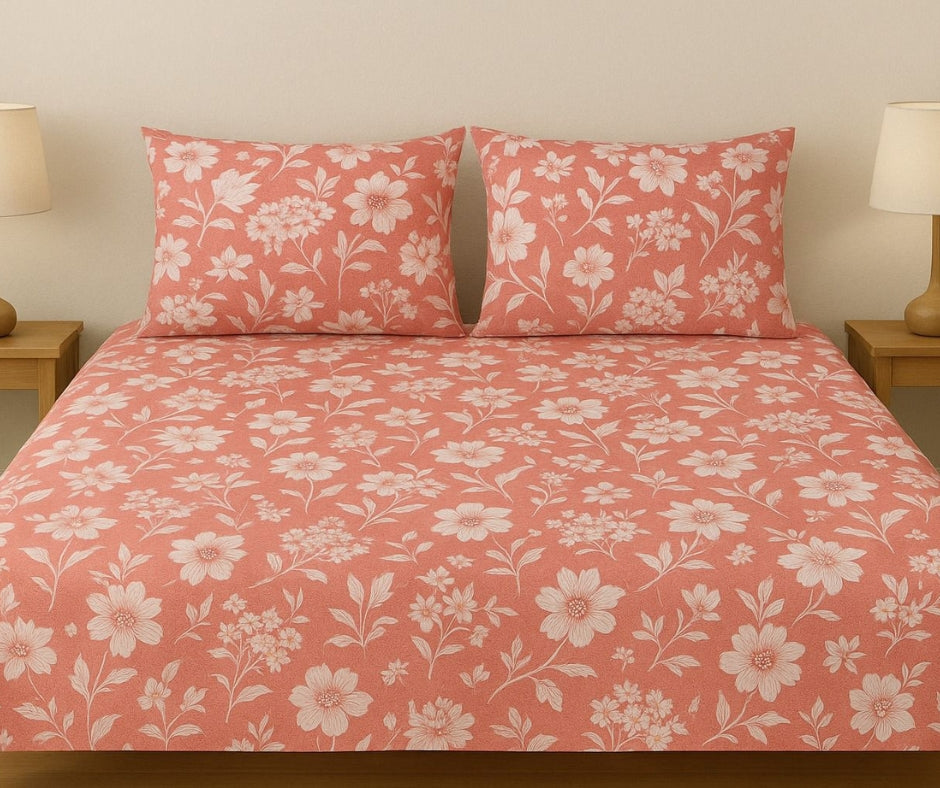 Baby Pink Floral - Bedsheet