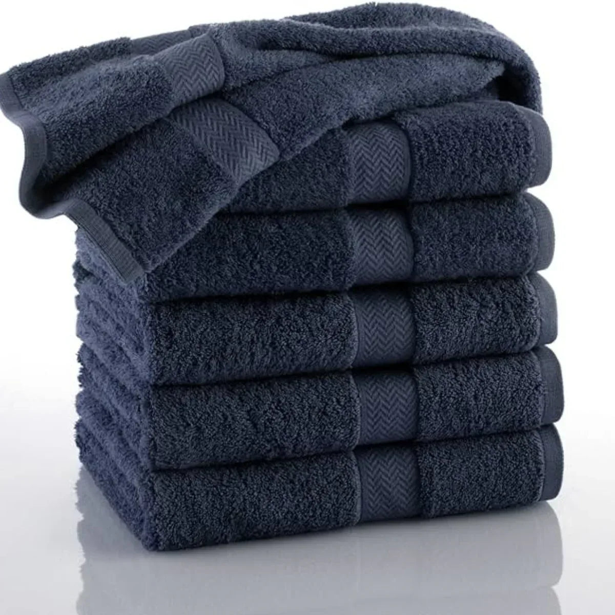Navy Bath Towel - Gharaana