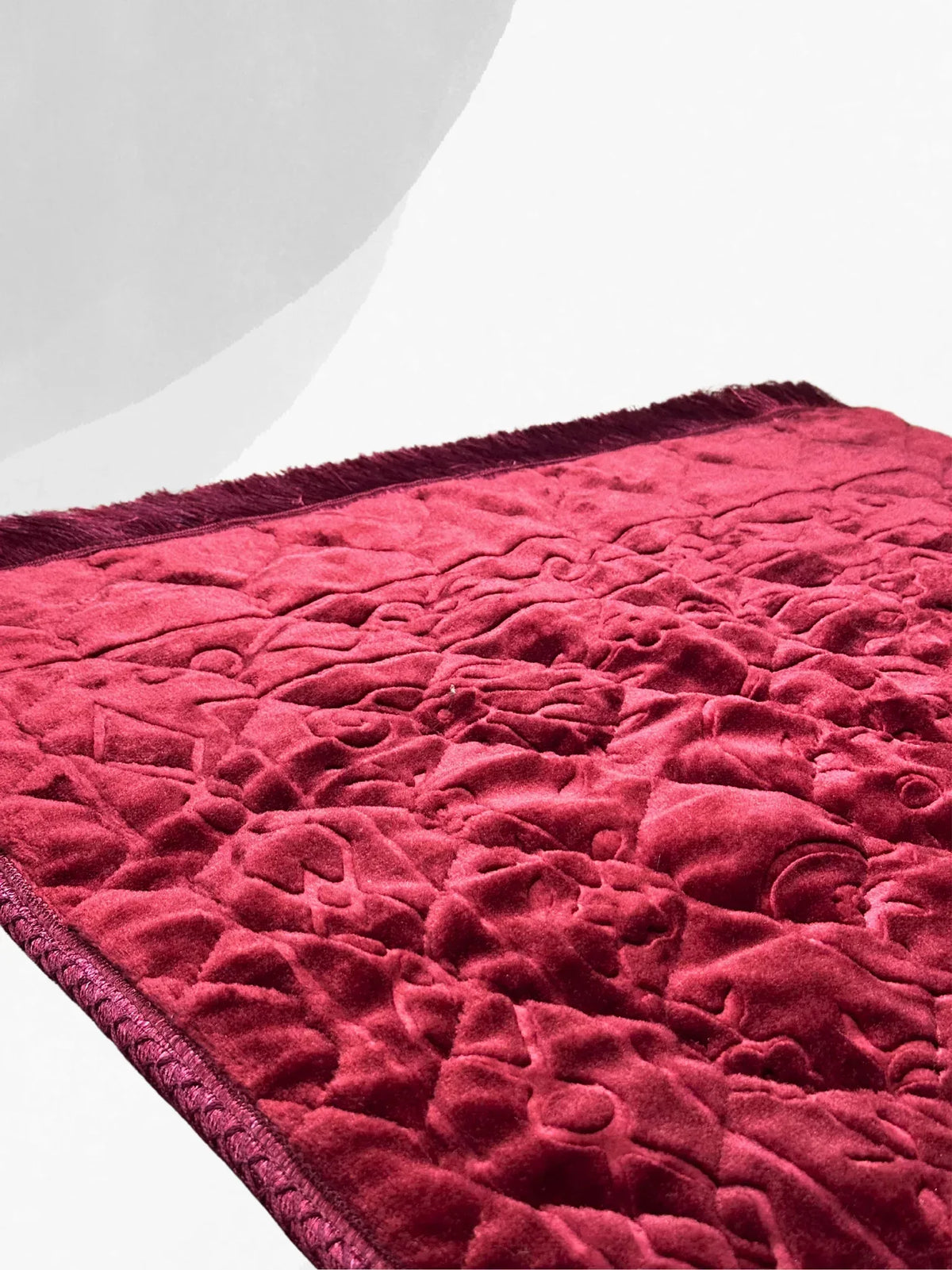 Premium Velvet Embossed Prayer Mat / Jaye Namaz - Gharaana