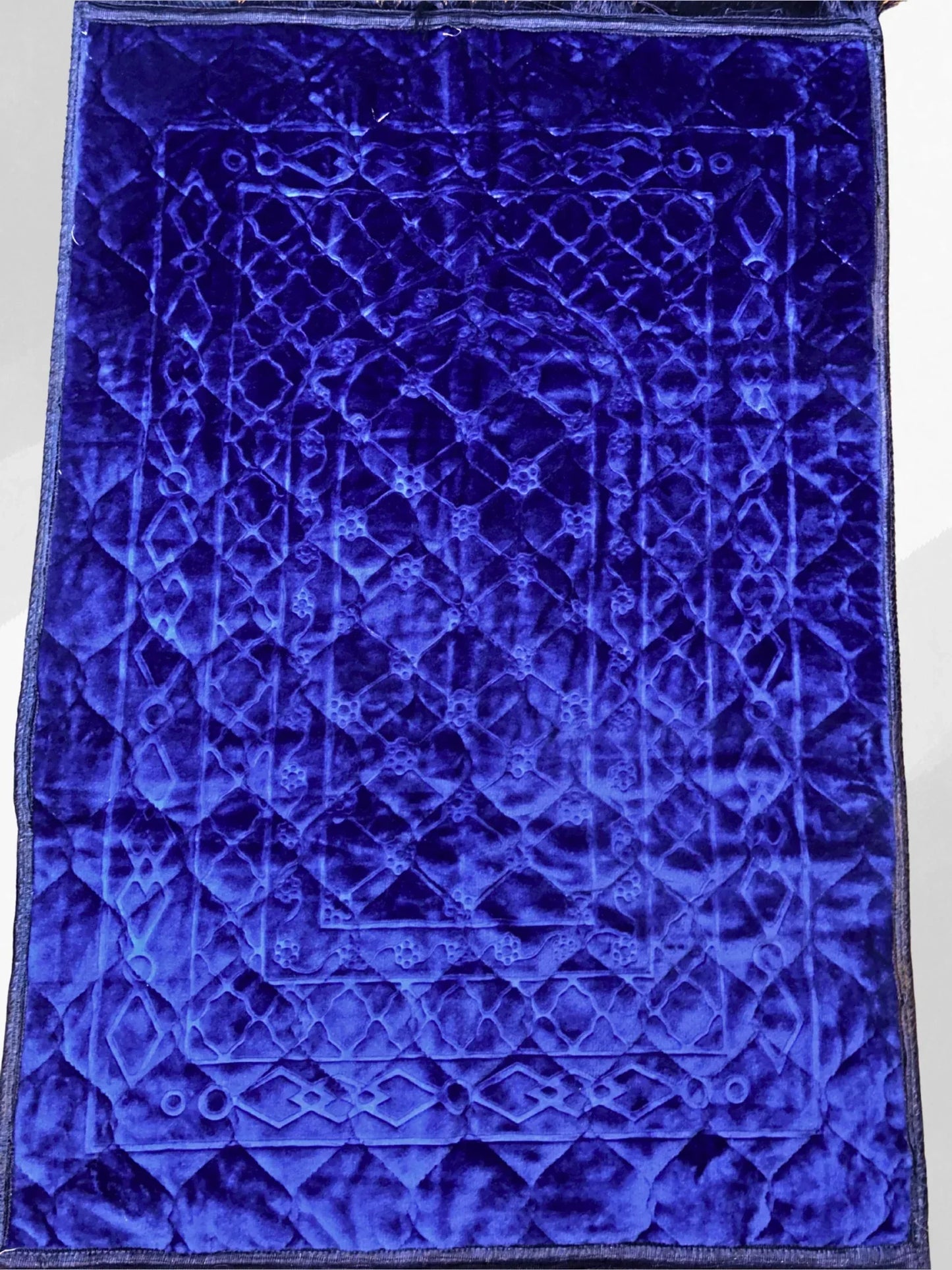 Premium Velvet Embossed Prayer Mat / Jaye Namaz - Gharaana