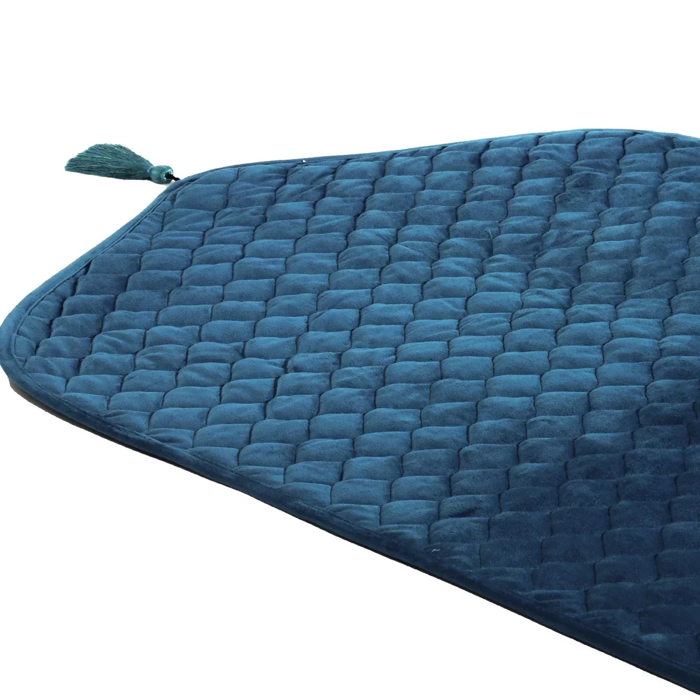 Mehrab Velvet Embossed Padded Prayer Mat/Jaye Namaz - Gharaana