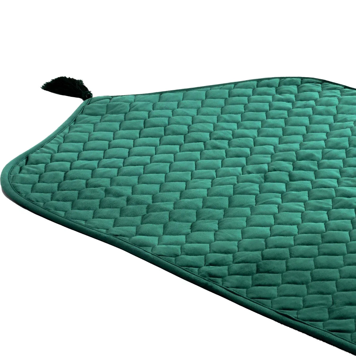 Mehrab Velvet Embossed Padded Prayer Mat/Jaye Namaz - Gharaana