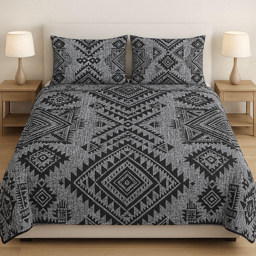 Nomadic Grey - Bedsheet - Gharaana