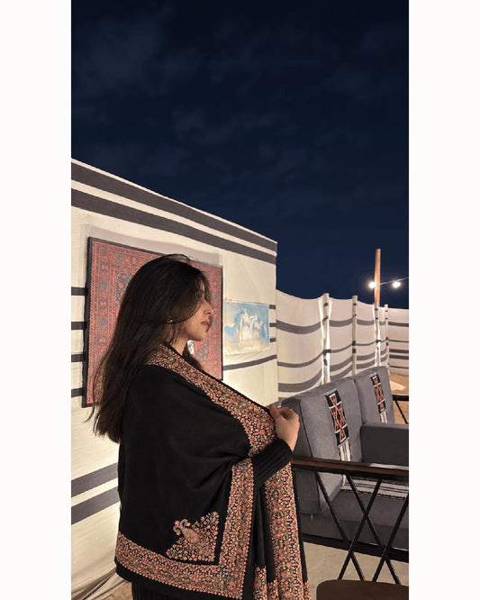 Premium Embroidered Pashmina Shawl - 1