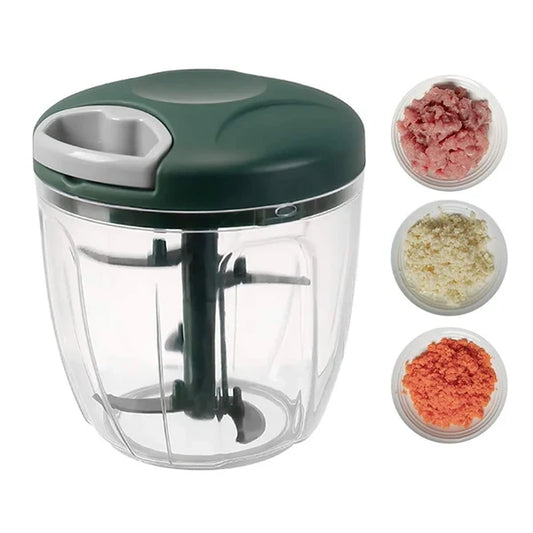 Kitchen Rope Chopper | Hand Chopper Machine – 2 in 1 Manual Meat & Vegetable Cutter with Mixer