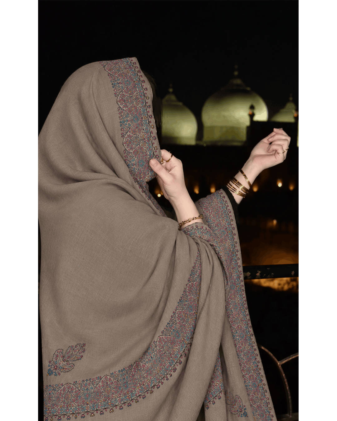 Premium Embroidered Pashmina Shawl - 5