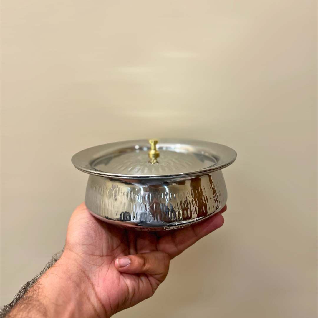 Textured Karahi - Stainless Steel