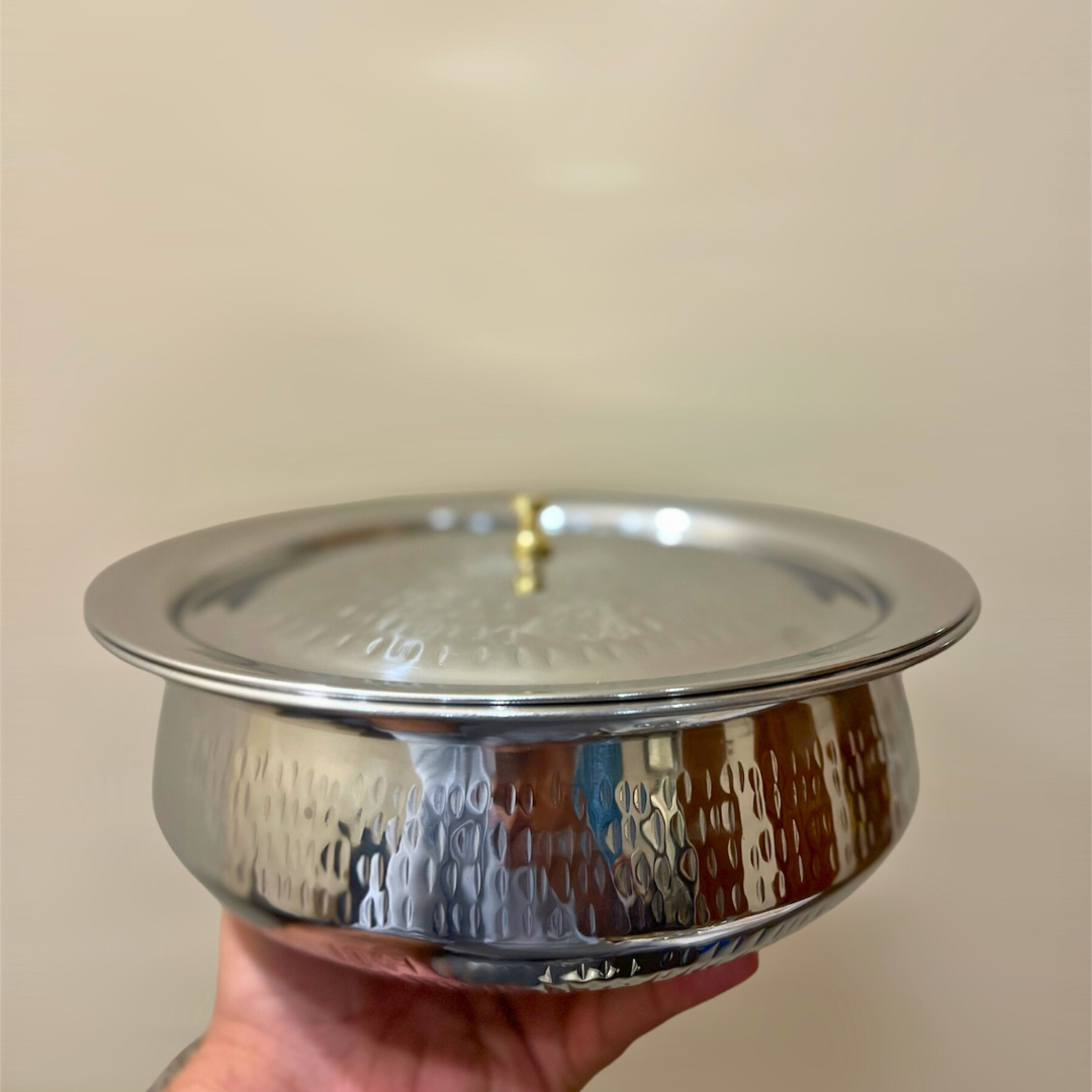 Textured Karahi - Stainless Steel