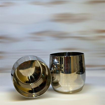 Round Glass - Stainless Steel