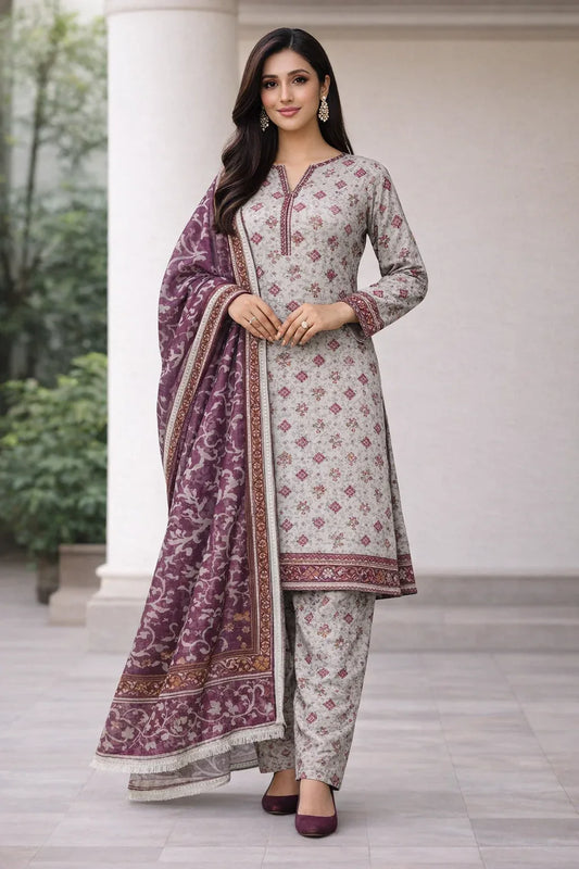 Lawn printed 3 Piece Suit - 21 - Gharaana
