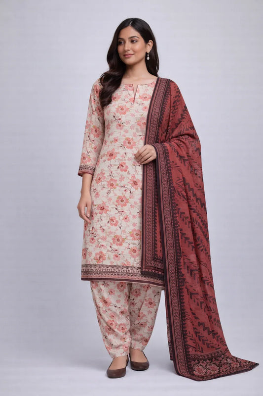 Lawn printed 3 Piece Suit - 8 - Gharaana