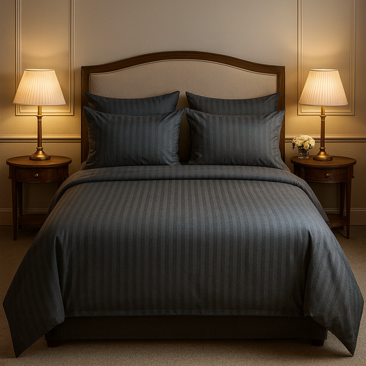 Grey Satin Stripe - Bedsheet