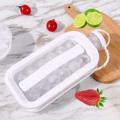 2-in-1 Ball Maker Ice Cube Tray & Water Bottle