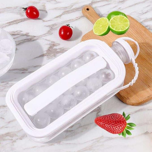2-in-1 Ball Maker Ice Cube Tray & Water Bottle