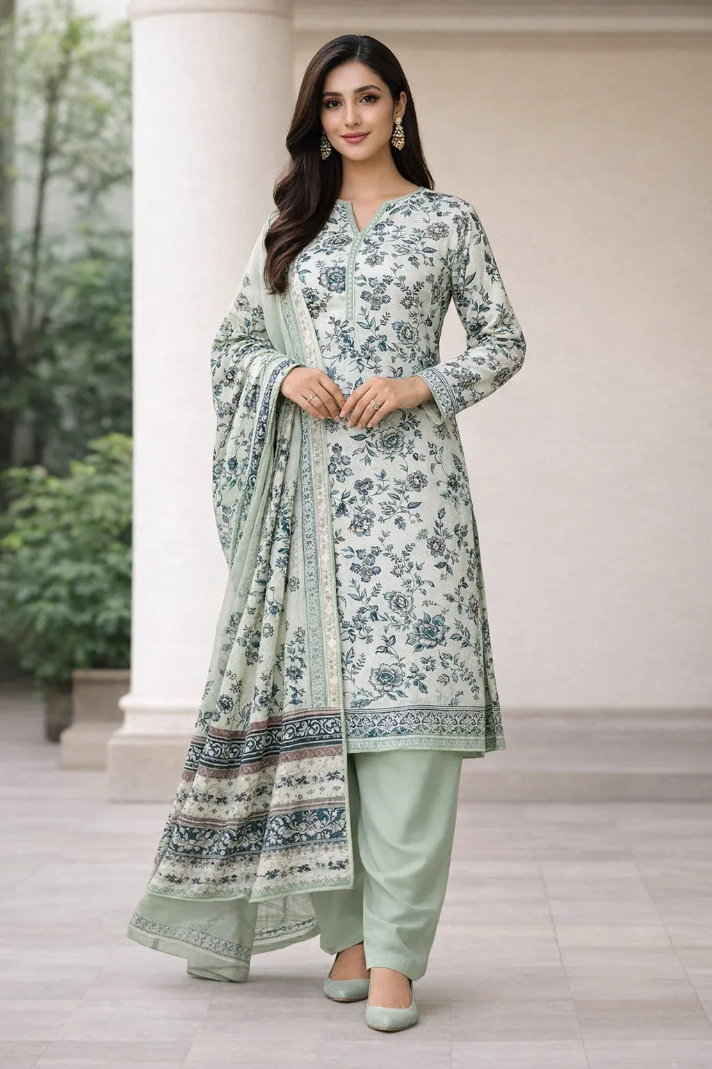 Lawn printed 3 Piece Suit - 20 - Gharaana