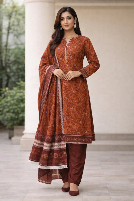 Lawn printed 3 Piece Suit - 20 - Gharaana