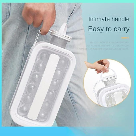 2-in-1 Ball Maker Ice Cube Tray & Water Bottle