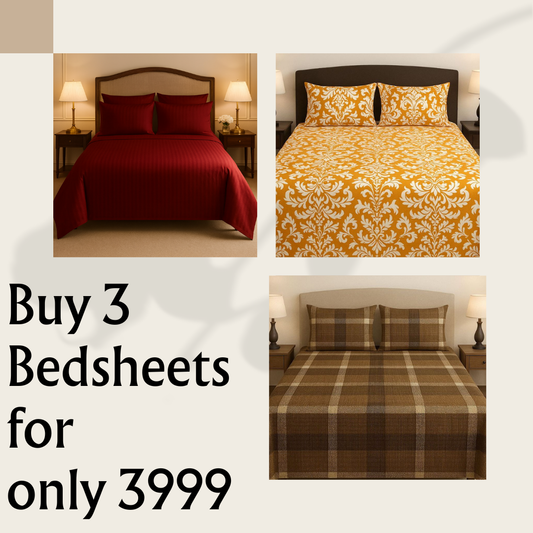 Buy 3 Bedsheets For Only 3999