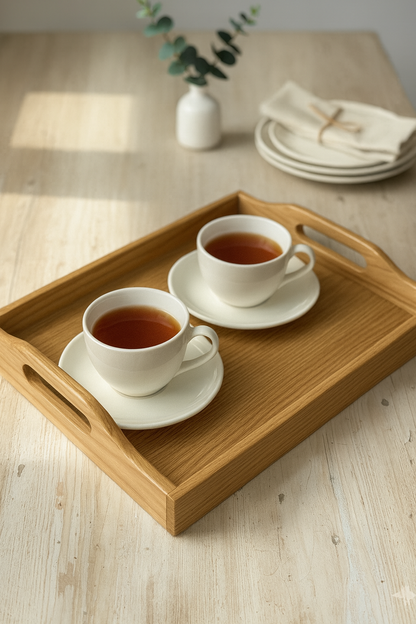 Wooden Tray Set of 3 With Handles