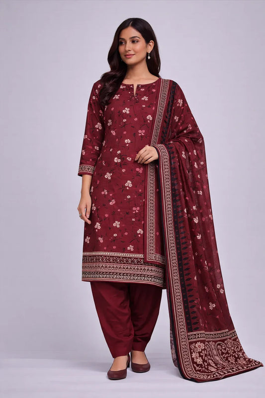 Lawn printed 3 Piece Suit - 18 - Gharaana
