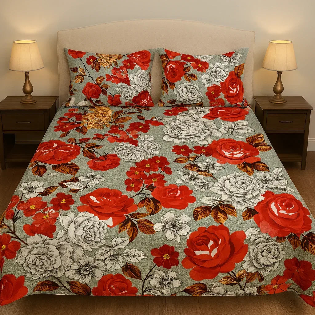 Petal Dusk - Bedsheet - Gharaana