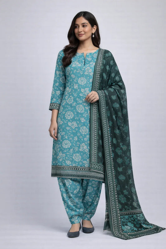 Lawn printed 3 Piece Suit - 7 - Gharaana