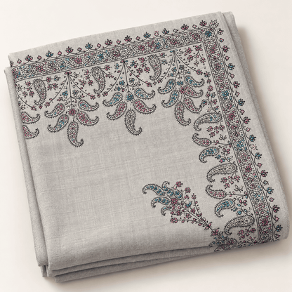 Premium Embroidered Pashmina Shawl - 3