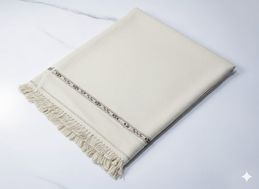 Off-White Wool Shawl - Men