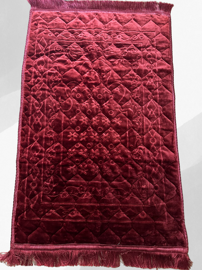 Premium Velvet Embossed Prayer Mat / Jaye Namaz