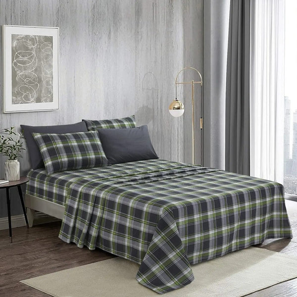 Checkered Percale Cotton Premium Bedsheet