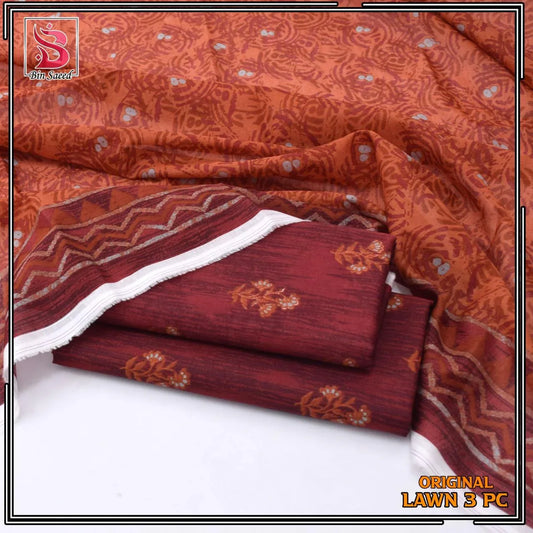 Lawn printed 3 Piece Suit - 20 - Gharaana