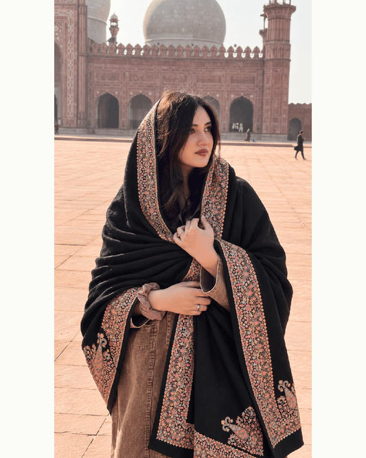 Premium Embroidered Pashmina Shawl - 1