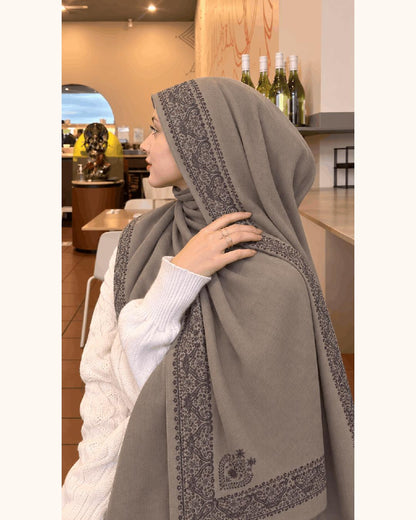 Premium Embroidered Pashmina Shawl - 4