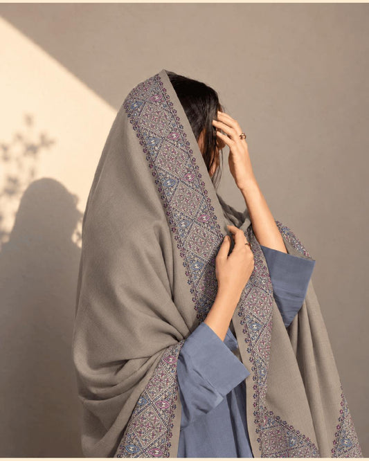 Premium Embroidered Pashmina Shawl - 2