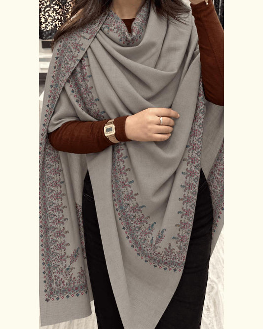 Premium Embroidered Pashmina Shawl - 3